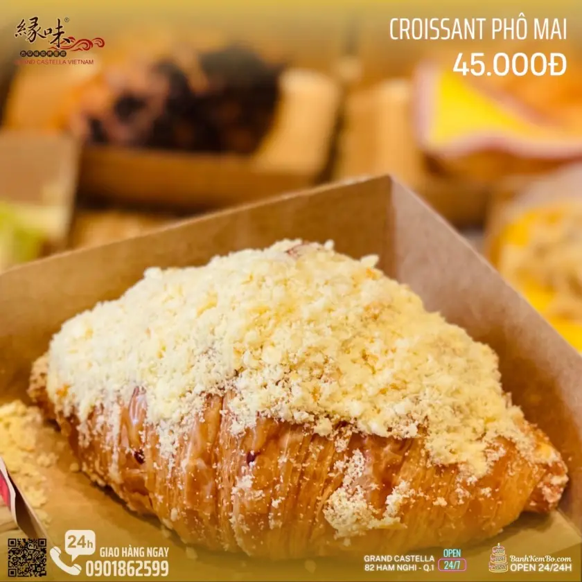 Bánh Croissant Khám phá thế giới 1 dòng bánh ngàn lớp độc đáo tại Grand Castella