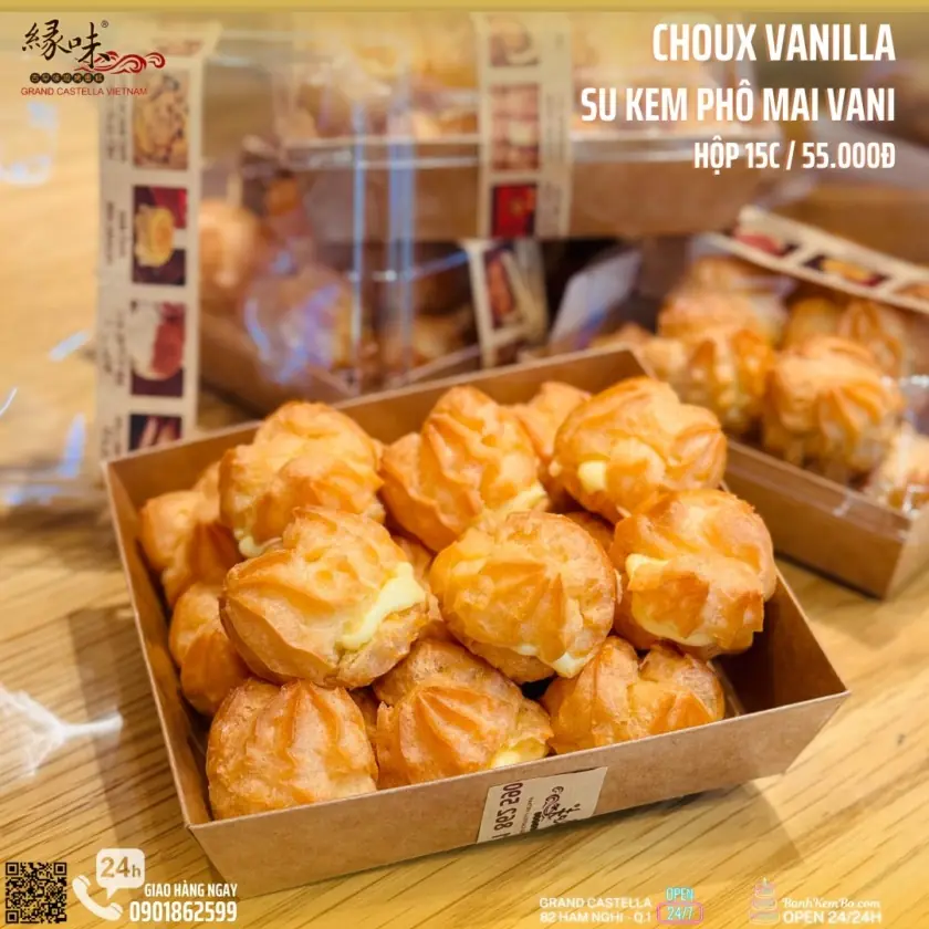 Bánh Su Kem Phô Mai Grand Castella – Vị ngon bùng nổ, tan chảy trong từng miếng cắn