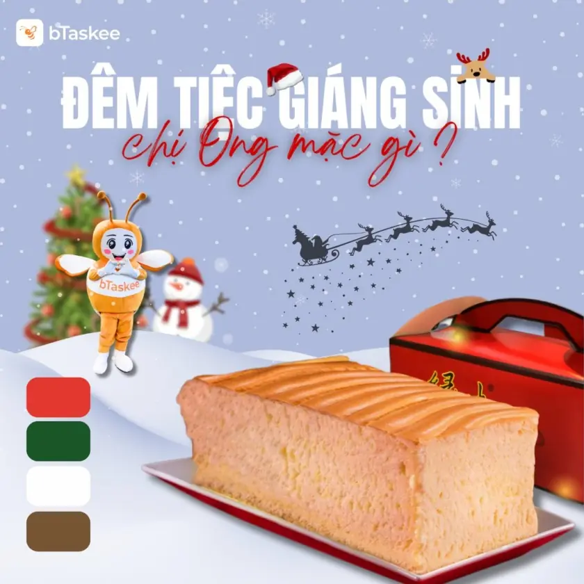Bánh tươi Grand Castella làm bừng sáng Đêm tiệc Giáng sinh của bTaskee
