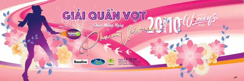 Giải Quần Vợt 𝐂𝐡𝐚̀𝐨 𝐌𝐮̛̀𝐧𝐠 𝐍𝐠𝐚̀𝐲 𝐏𝐡𝐮̣ 𝐍𝐮̛̃ 𝐕𝐢𝐞̣̂𝐭 𝐍𝐚𝐦 𝟐𝟎𝟐𝟒.
