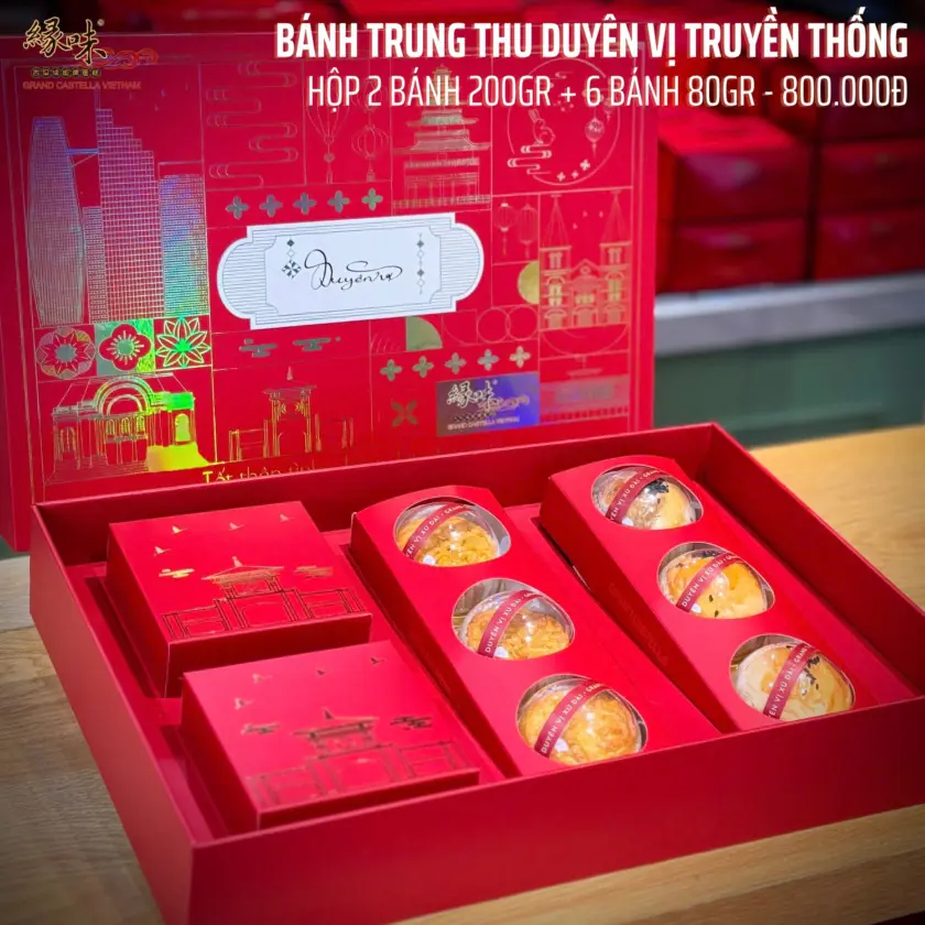 Khám phá Bộ sưu tập Bánh Trung thu Truyền Thống Grand Castella – Dấu ấn của sự tinh tế và hương vị độc đáo