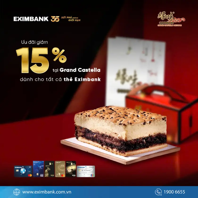 ƯU ĐÃI SIÊU HẤP DẪN DÀNH CHO TÍN ĐỒ NGỌT NGÀO ( Eximbank )
