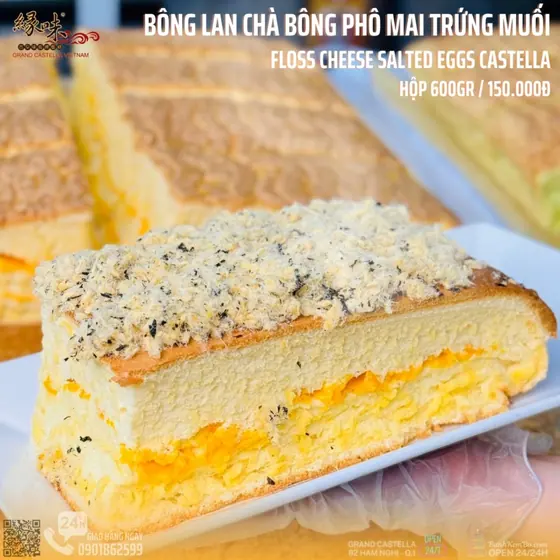 Bông Lan Đài Loan Vị Chà Bông Phô Mai Trứng Muối
