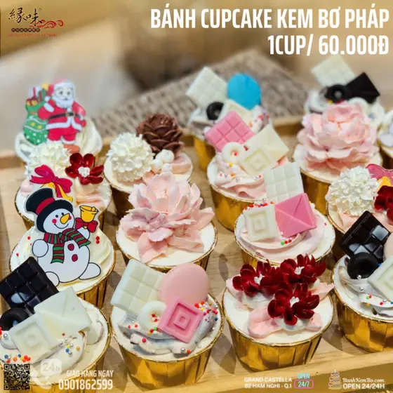 Cupcake Giáng Sinh – Noel – Mẫu 2