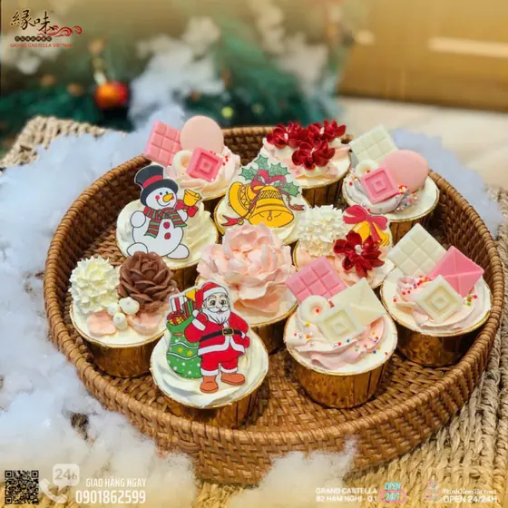 Cupcake Giáng Sinh – Noel – Mẫu 4