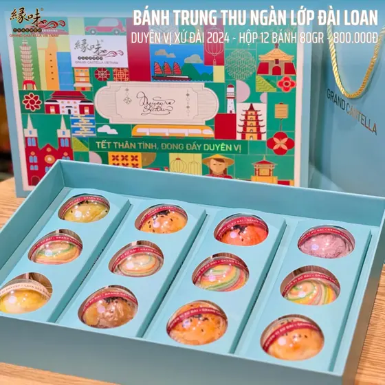 Hộp 12 Bánh Lava Duyên Vị Xứ Đài – Hộp Cao Cấp