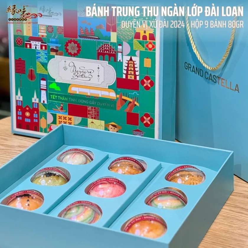 Hộp 9 Bánh Lava Duyên Vị Xứ Đài – Hộp Cao Cấp